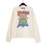 Wholesale cross-border trendy brand palm black and white decapitated bear embroidered hoodie for men and women, casual loose-fitting sweatshirt jacket
