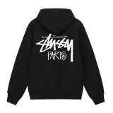 Cross-border trendy brand city exclusive zip-up hooded sweatshirt, autumn and winter loose-fit hoodie for men and women, jacket STU West