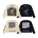 25ss Summer New Godspeed American Style Trendy Rock Street Hip-Hop Vintage Washed Printed Short Sleeve