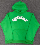 25ss European and American trendy brand overseas edition heavyweight hoodie, trendy couple's spider web Sp5der sweatshirt, cross-border bestseller