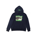 Wholesale cross-border trendy brand palm black and white decapitated bear embroidered hoodie for men and women, casual loose-fitting sweatshirt jacket