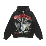 Cross-border American fashion brand VALE's new street hip-hop American-style washed vintage cotton sweatshirt with printed trendy design