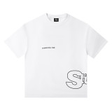 Cross-border European and American foreign trade S-letter printed cartoon series street casual loose-fitting unisex short-sleeve shirt