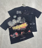 Cross-border American niche trendy brand T-shirt with skull print, loose fit, short sleeves, vintage washed, unisex and versatile