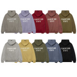 Cross-border autumn and winter new FOG ESSENTIALS letter print men's loose zip-up hooded sweatshirt women's hoodie