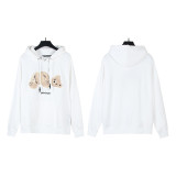 Cross-border foreign trade Palm Angels decapitated bear embroidered terry high street retro hooded sweatshirt for couples