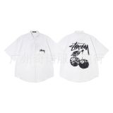 Classic basic summer new street sports casual jersey with letter print, simple and versatile for commuting, unisex short sleeve.