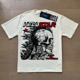 25ss Summer New American Style Trendy Brand Hell Star Unisex Couple's Oversized Loose Pullover Short Sleeve T-Shirt Tee