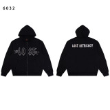 25ss Cross-Border Foreign Trade Lost Intricacy American Los Angeles Trendy Brand Rhinestone Cardigan Hoodie Set for Men