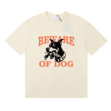 25ss cross-border European and American trendy brand RHUDE character, coconut tree, and letter print American style short-sleeve T-shirt, unisex