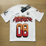 25ss Summer New American Style Trendy Brand Hell Star Unisex Couple's Oversized Loose Pullover Short Sleeve T-Shirt Tee