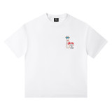 Cross-border European and American foreign trade S-letter printed cartoon series street casual loose-fitting unisex short-sleeve shirt