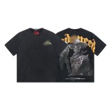 New Summer Arrival: GOD Fashion High Street Vintage Washed Distressed Short Sleeve Rock Band Print Loose Fit T-Shirt