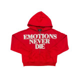 Cross-border foreign trade MIXED EMOTION American style trendy brand high street rhinestone loose hoodie sweatshirt unisex set