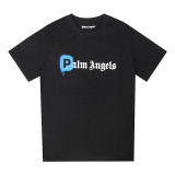 Popular cross-border e-commerce brand Palmt: New summer short-sleeve T-shirt with round neck, letter print, unisex, loose fit, European and American style