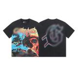 New Summer Arrival: GOD Fashion High Street Vintage Washed Distressed Short Sleeve Rock Band Print Loose Fit T-Shirt