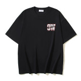 25ss high-quality OFF OW trendy high street arrow print summer short-sleeve casual loose T-shirt for men and women couples