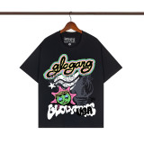 25ss Cross-Border Foreign Trade European and American Street Style Zip Hoodie Glo Cartoon Print Short Sleeve T-Shirt Unisex