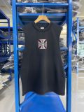Saint Distressed Smiley Face American High Street Vintage Washed Retro Loose VTG Sleeveless T-Shirt for Men