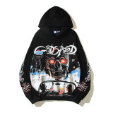 Godspeed Cross-Border 25ss Fall/Winter New Direct Print Washed Vintage Pure Cotton Hip-Hop American Style Hoodie Sweatshirt