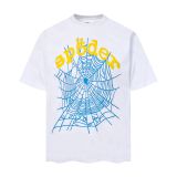 26ss Cross-Border Foreign Trade Sp555der American Style Trendy Brand High Street Printed Foam Loose Casual Short Sleeve T-Shirt for Men and Women