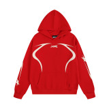 24ss American high street fashion brand HELL street heavy print terry sweatshirt casual sports hooded set for men and women