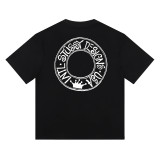 Cross-border European and American foreign trade S-letter printed cartoon series street casual loose-fitting unisex short-sleeve shirt