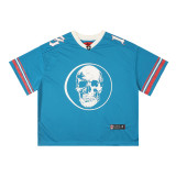 25ss Summer New Godspeed American Style Trendy Rock Street Hip-Hop Vintage Washed Printed Short Sleeve