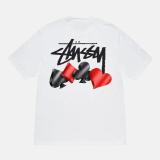 6STU New T-Shirt for Men and Women, Short Sleeve T-Shirt with Cow Print, Loose Fit, 230g, Summer Tee