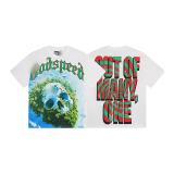 Cross-border foreign trade American fashion high street skull rock band washed casual loose short-sleeve t-shirt for men and women