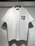 Summer new short-sleeve AM1R1 ICON letter print loose t-shirt, men's trendy casual half-sleeve top, women's