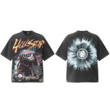 25ss cross-border American streetwear brand HELLSTAR full-print vintage hip-hop loose casual short-sleeve T-shirt for men and women