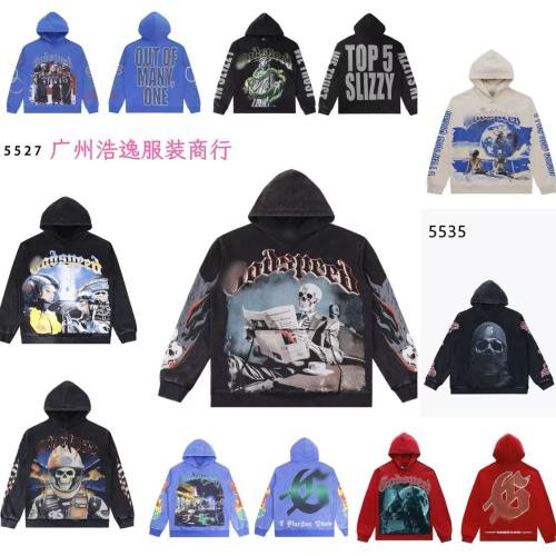 25ss Cross-Border Foreign Trade GOD Autumn/Winter New Fashion Street Style Direct Print Washed Vintage Hip-Hop Hoodie Sweatshirt