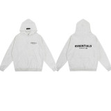 Correct version FOG ICON sub-line flocked letter casual loose high street fleece-lined couple's hooded sweatshirt for men and women