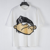 American trendy high street hip-hop Billionaire cartoon abstract pattern printed casual round-neck short-sleeve T-shirt for men and women