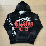 Autumn Hell Star New European and American Trendy Brand Washed Vintage Hoodie for Men, Women, Teenagers, and Couples