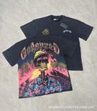 25ss Summer New Godspeed American Style Trendy Rock Street Hip-Hop Vintage Washed Printed Short Sleeve