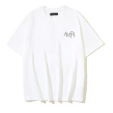 Summer new product amiri short-sleeve niche trendy brand classic letter logo print Amiri unisex loose T-shirt