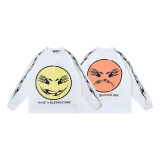 Hellstar trendy high street vintage washed distressed printed street rock sweatshirt long-sleeve T-shirt for men and women