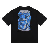 Cross-border European and American foreign trade S-letter printed cartoon series street casual loose-fitting unisex short-sleeve shirt