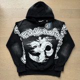 Cross-border American-style trendy brand loose-fitting men's hooded sweatshirt, foreign trade street casual jacket, women's hoodie and pants set