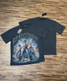 26ss Cross-Border Foreign Trade Mixed Emotion American Fashion Brand New Short-Sleeve Angel Rhinestone Loose T-Shirt for Men