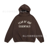 Cross-border autumn and winter FOG loose casual letter print unisex high street hooded sweatshirt basic trendy sweatshirt