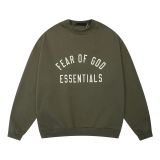 Spring/Summer New FOG ICON Double-Line Letter Print Crew Neck Pullover Short Sleeve Unisex Fleece Hoodie
