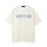 FOG ICON Spring/Summer New Double Row Dopamine Letter Short Sleeve Unisex High Street T-Shirt