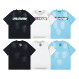 New cross-border HELL trendy high-quality vintage distressed T-shirt, loose fit printed short-sleeve T-shirt, unisex style for couples