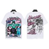 New cross-border HELL trendy high-quality vintage distressed T-shirt, loose fit printed short-sleeve T-shirt, unisex style for couples