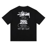 Cross-border European and American foreign trade S-letter printed cartoon series street casual loose-fitting unisex short-sleeve shirt