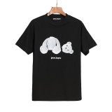 Wholesale cross-border European and American trendy brand Palm Angels decapitated bear print short-sleeve t-shirts for men and women, couples' high street half-sleeve shirts