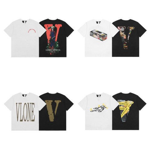 VLONE FOG short-sleeve Grim Reaper limited edition large V high street T-shirt, loose fit, printed, American style, JUICE WRLD collaboration tee